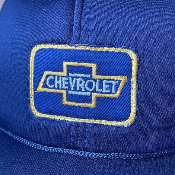 Vintage Chevrolet Chevy Patch Mesh Trucker Snapback Hat Cap - Picture 2 of 11